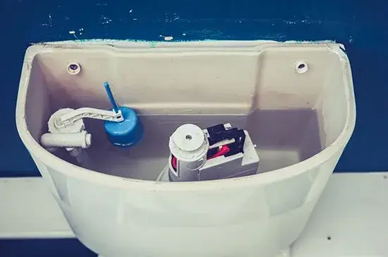 Photo of an open toilet tank in need of repair. The PipeWorks plumbing blog is your go-to source of plumbing, heating, and electric insights.
