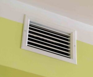 Photo of an HVAC return. Indoor air quality is extremely important to healthy living.